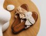 Tango | Audrey 1 b bone white bow slipper cognac sole - Thumbnail 12