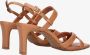 Tango | Ava 6 f camel cross sandal covered heel sole - Thumbnail 6