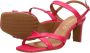 Tango | Ava 6 a bright pink cross sandal covered heel sole - Thumbnail 8