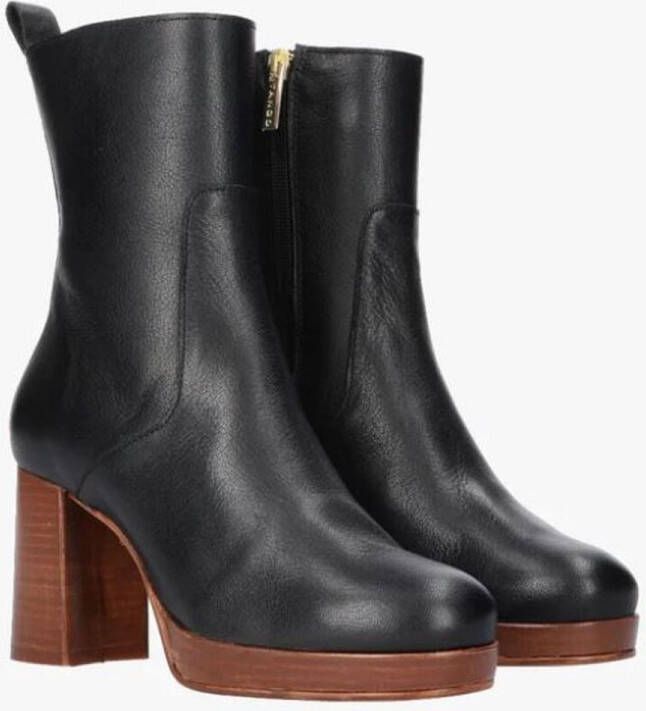 Tango Dames Nadine 10-D Black Leather Boots Black ZWART