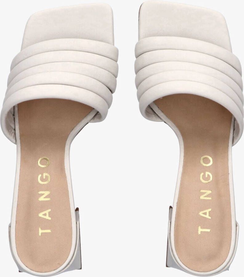 Tango | Laurel 1 a bone white leather mule covered heel sole - Foto 6