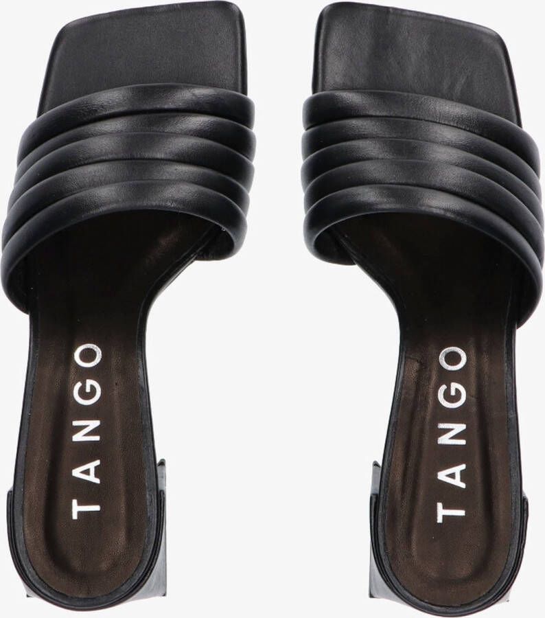 Tango | Laurel 1 d black leather mule covered heel sole - Foto 4