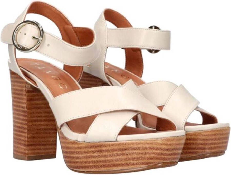 Tango Lou 3-C Sandalen Hak gebroken wit
