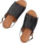 Vlechtwerk Wickerwork Mila 13 Sandalen Dames Zwart - Thumbnail 5