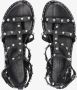 Tango | Mila 32 b black straps sandal studs black sole+studs - Thumbnail 12