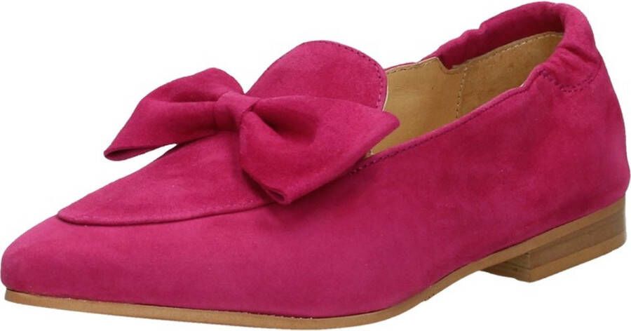 Tango Shoes Tango Nicolette 9C Pink Kid Suede Loafer Instappers roze strik schoenen Loafers Dames schoenen