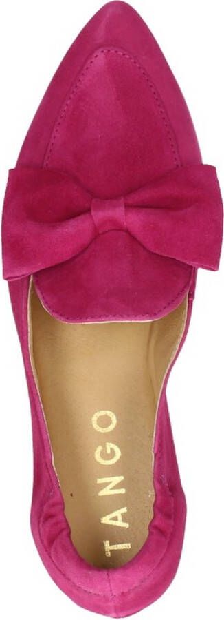 Tango Shoes Tango Nicolette 9C Pink Kid Suede Loafer Instappers roze strik schoenen Loafers Dames schoenen