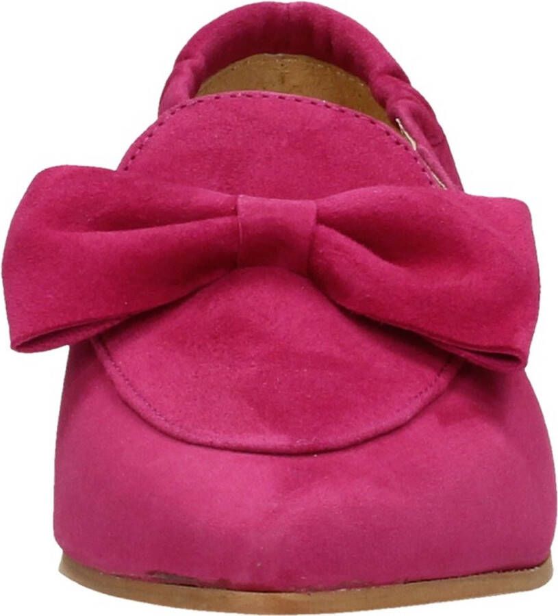 Tango Shoes Tango Nicolette 9C Pink Kid Suede Loafer Instappers roze strik schoenen Loafers Dames schoenen