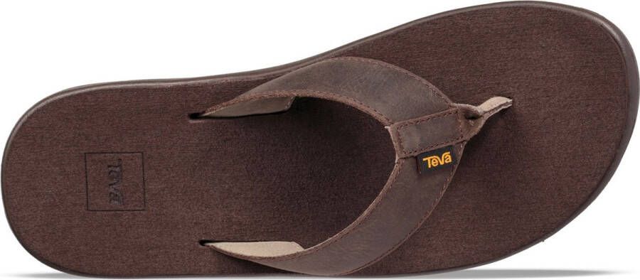 Teva Voya Flip Leather teenslippers heren donker bruin - Foto 2