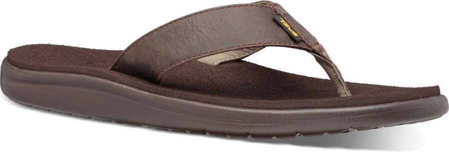 Teva Voya Flip Leather teenslippers heren donker bruin - Foto 3