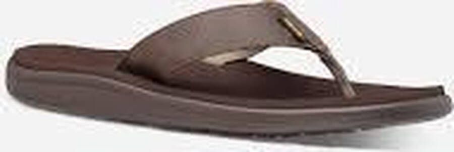 Teva M Voya Flip Leather Heren Slippers Bruin