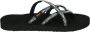 Teva W OLOWAHU PALMS BLACK WHITE Dames Slippers PALMS BLACK WHITE - Thumbnail 12