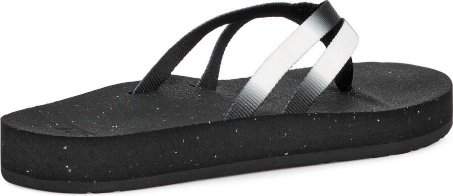 Teva W ReFlip Strappy Gradiate Dames Slippers Zwart Wit