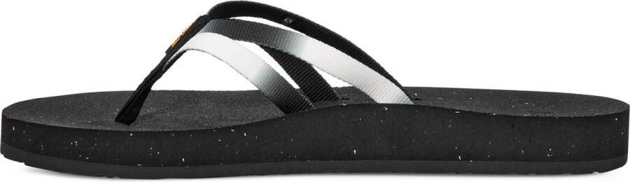 Teva W ReFlip Strappy Gradiate Dames Slippers Zwart Wit