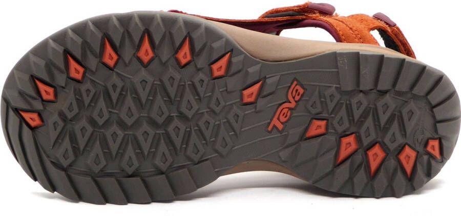 Teva W Terra Fi Lite Suede Dames Sandalen Rood Oranje