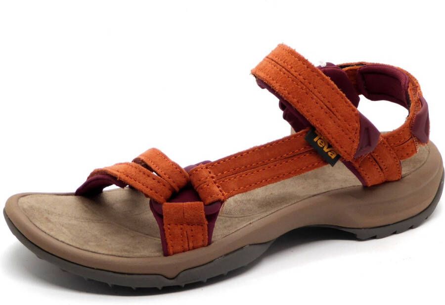 Teva W Terra Fi Lite Suede Dames Sandalen Rood Oranje