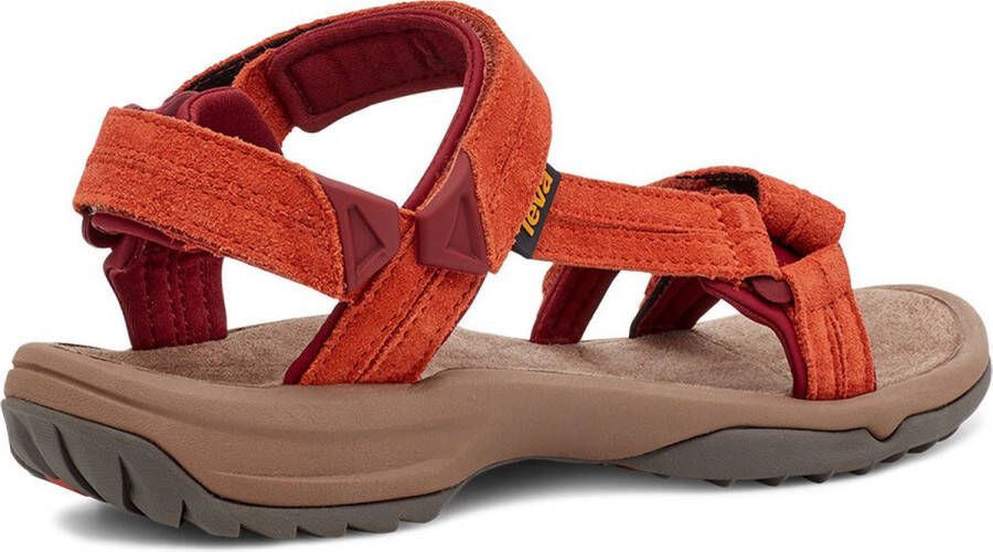 Teva W Terra Fi Lite Suede Dames Sandalen Rood Oranje