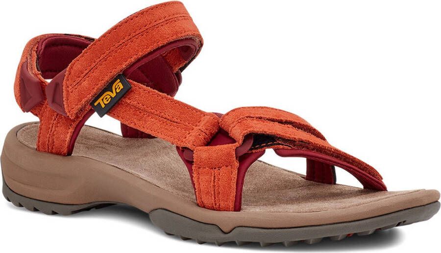 Teva W Terra Fi Lite Suede Dames Sandalen Rood Oranje