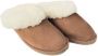 Texelana wollen sloffen en pantoffels voor & instapper slipper van schapenvacht met bontrand model Tara - Thumbnail 2
