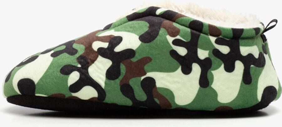 Thu!s kinder sloffen met camouflage print Groen Pantoffels