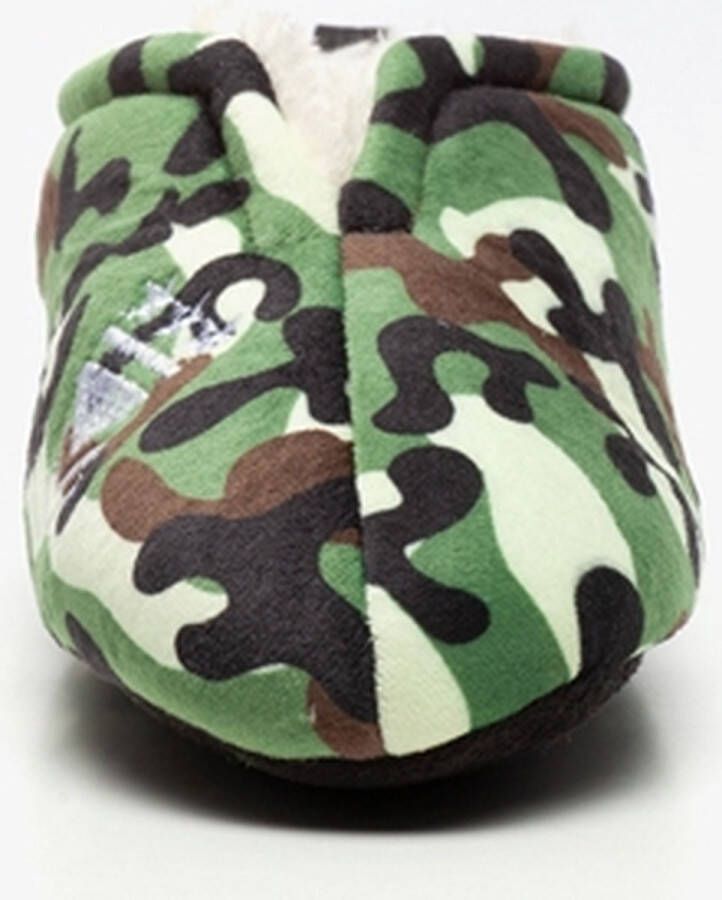 Thu!s kinder sloffen met camouflage print Groen Pantoffels