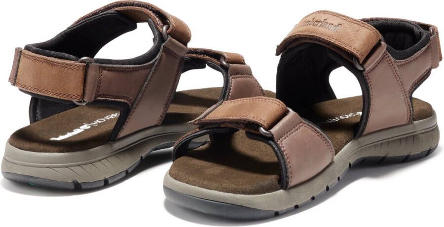 Timberland Governor's Island 3 Strap Heren Sandalen Dark Brown