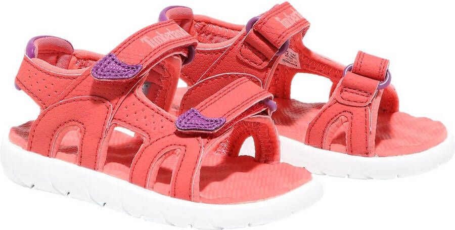 Timberland Kid's Perkins Row 2-Strap Sandal Sandalen maat 10K rood wit - Foto 10