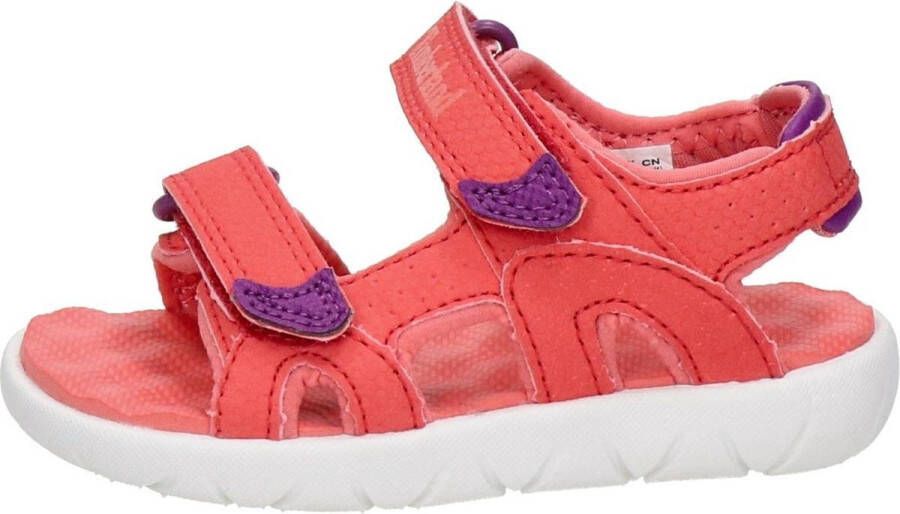 Timberland Kid's Perkins Row 2-Strap Sandal Sandalen maat 10K rood wit - Foto 14