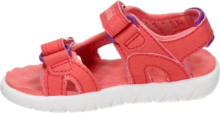 Timberland Kid's Perkins Row 2-Strap Sandal Sandalen maat 10K rood wit - Foto 7