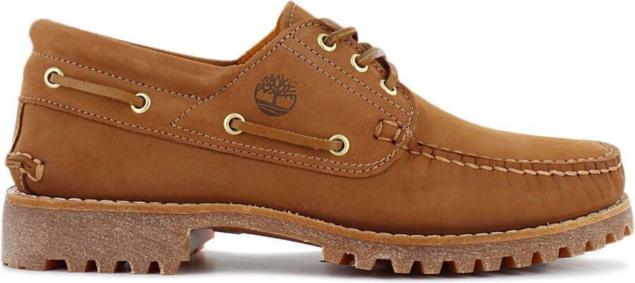 Timberland Authentics 3-Eye Classic Lug Boat Shoes Heren Loafers Bootschoenen Schoenen Leer Bruin TB0A5SQ5F13 - Foto 12