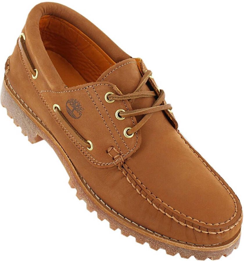 Timberland Authentics 3 Eye Classic Lug Boat Shoes Heren Loafers Bootschoenen Schoenen Leer Bruin TB0A5SQ5F13 - Foto 11