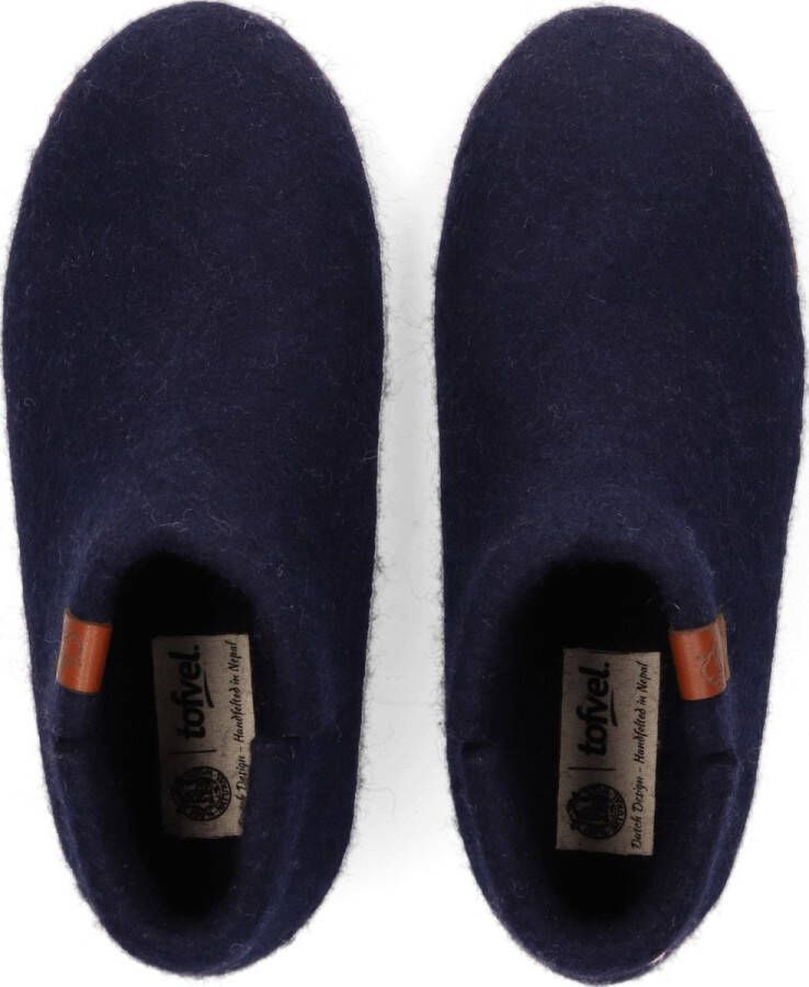 Tofvel Mula Wolvilt Sloffen Navy Blue