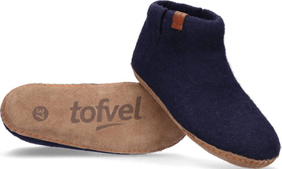 Tofvel Mula Wolvilt Sloffen Navy Blue