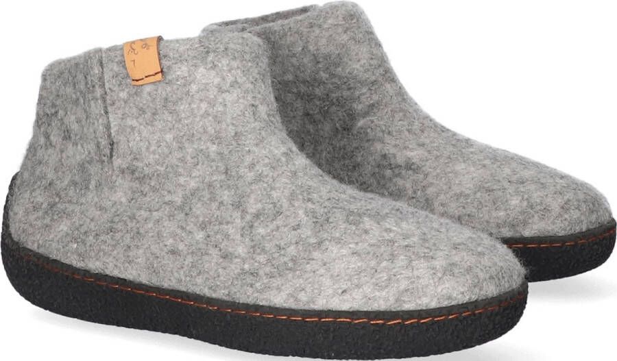 Tofvel Rabara Wolvilt Sloffen Marbled Light Grey Grijs Wolvilt TF200042