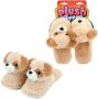 Toi-Toys Pluche Kinderpantoffels Hond Beige - Thumbnail 2