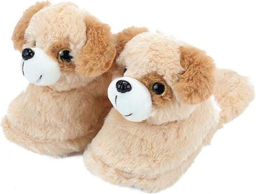 Toi-Toys Pluche Kinderpantoffels Hond Beige - Foto 5