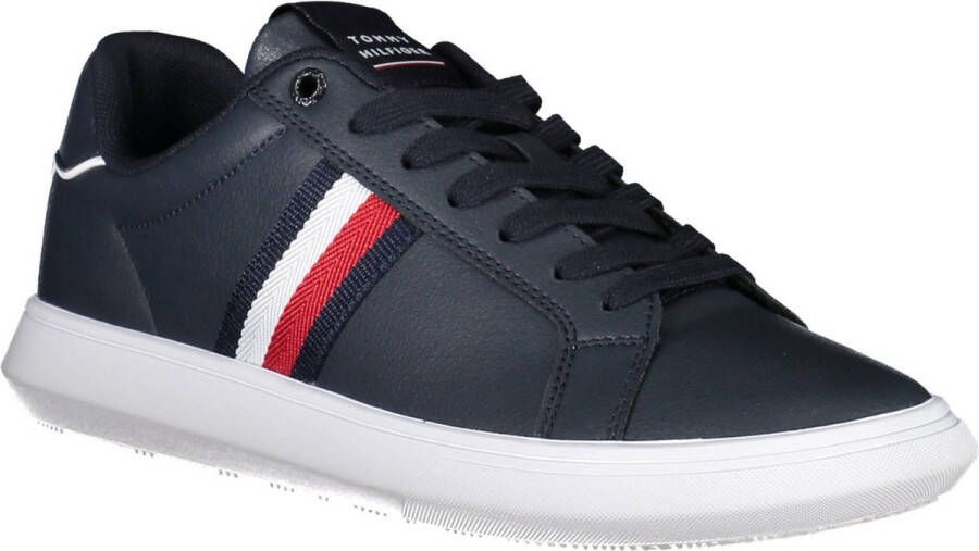Tommy Hilfiger Corporate Leather Cup Stripes Heren Sneakers Schoenen Blauw FM0FM04732DW5