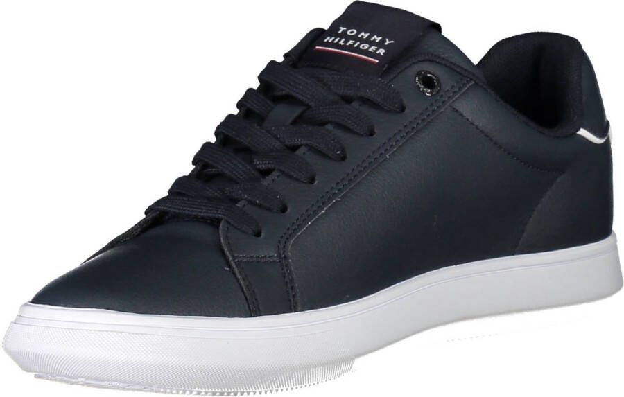 Tommy Hilfiger Corporate Leather Cup Stripes Heren Sneakers Schoenen Blauw FM0FM04732DW5