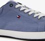 Tommy Hilfiger Blauwe Essential Chambray Vulc Lage Sneakers - Thumbnail 6