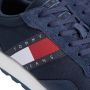 Tommy Hilfiger Tommy Jeans Retro Leather Sneakers Leren Sneaker Heren Blauw - Thumbnail 15