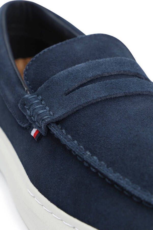 Tommy Hilfiger Hybride Loafer Suede Navy Suede 100 Leer Heren