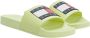 Tommy Hilfiger Jeans Flag Pool Slide Dames Slippers Groen - Thumbnail 11