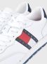 TOMMY JEANS Tommy Hilfiger Leather Runner TJM Essentials Heren Sneakers Wit - Thumbnail 14