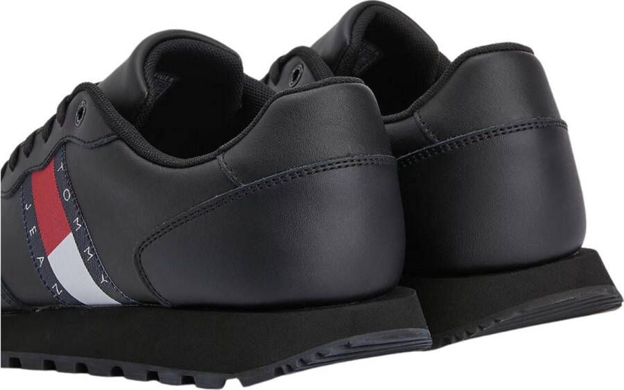 Tommy Hilfiger Leather Runner TJM Essentials Heren Sneakers Zwart - Foto 6