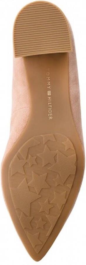 Tommy Hilfiger Mooie middelhoge suede pumps nude