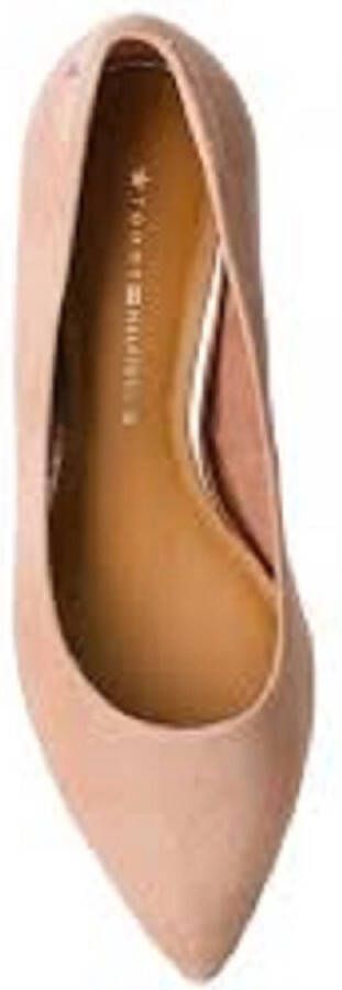 Tommy Hilfiger mooie middelhoge suede pumps nude