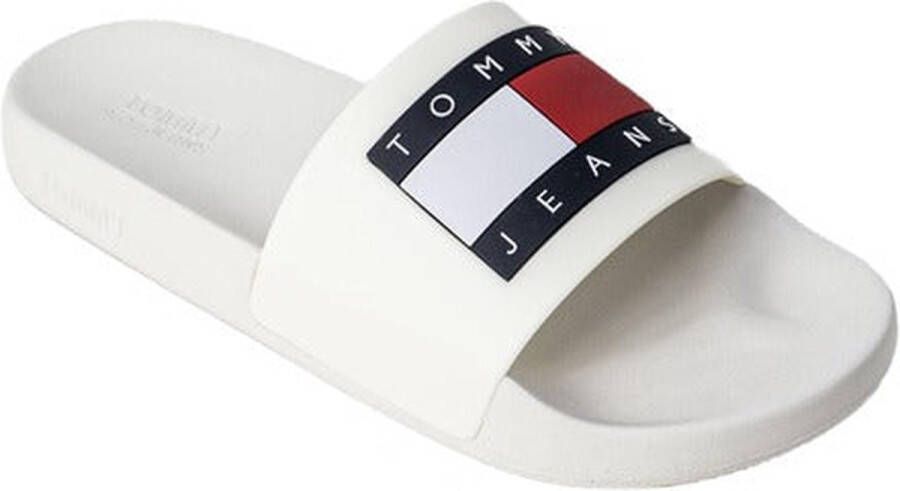 Tommy Hilfiger Pool Slides Essential Dames Slippers Off White