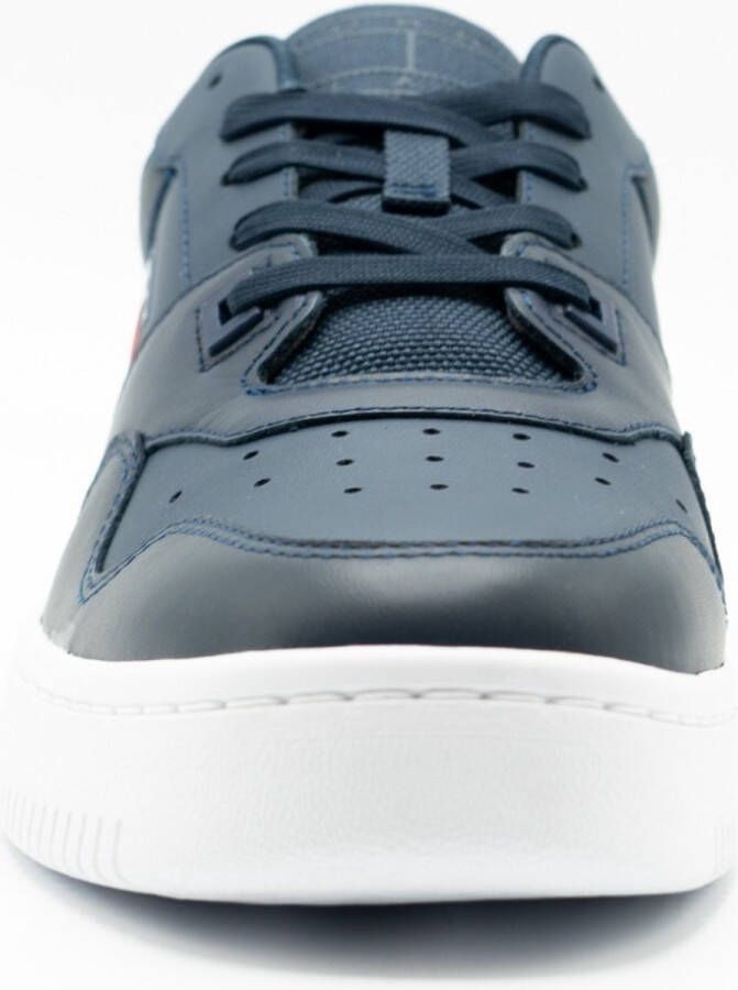 Tommy Hilfiger Retro Basket leren heren sneakers Blauw Echt leer Uitneembare zool - Foto 13