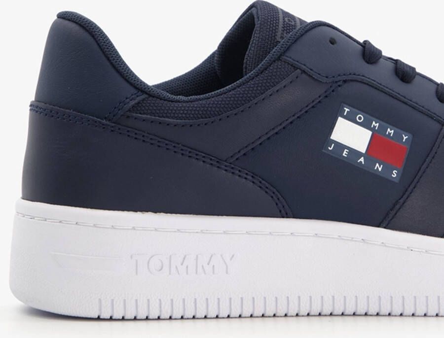 Tommy Hilfiger Retro Basket leren heren sneakers Blauw Uitneembare zool