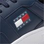 Tommy Hilfiger Retro Basket leren heren sneakers Blauw Echt leer Uitneembare zool - Thumbnail 12